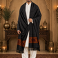 Men's Kullu Border Woven Cashmilon Shawl