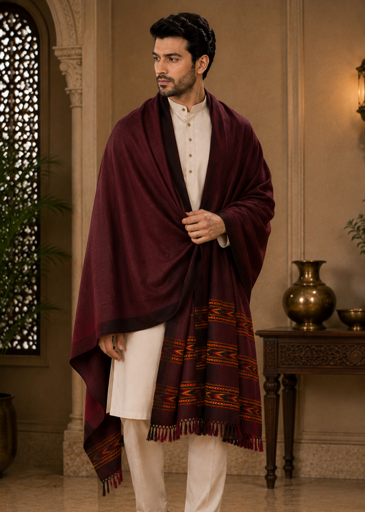 Weavers Villa Men's Woolen Shawl