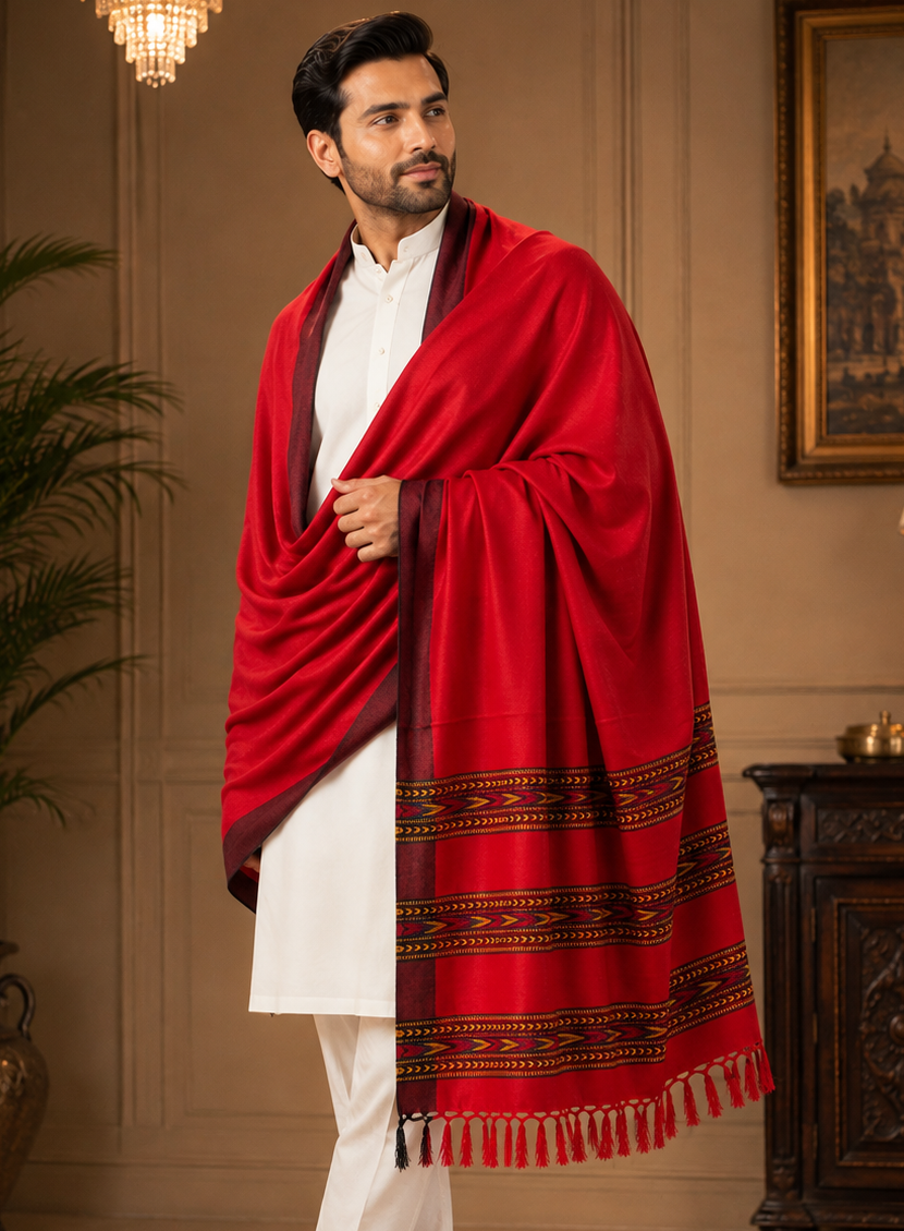 Weavers Villa Men's Woolen Shawl