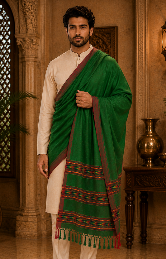 Weavers Villa Men's Woolen Shawl