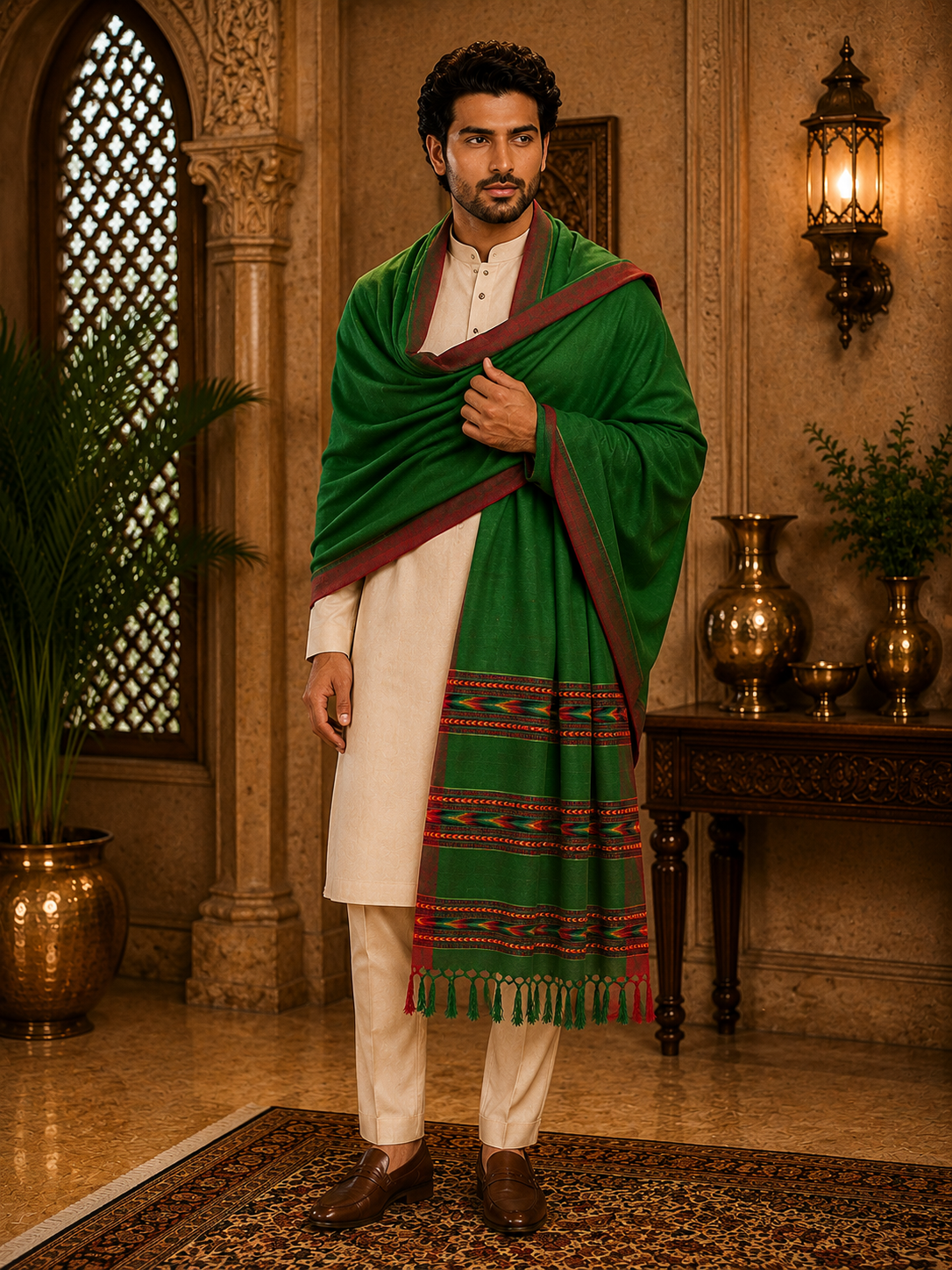 Weavers Villa Men's Woolen Shawl