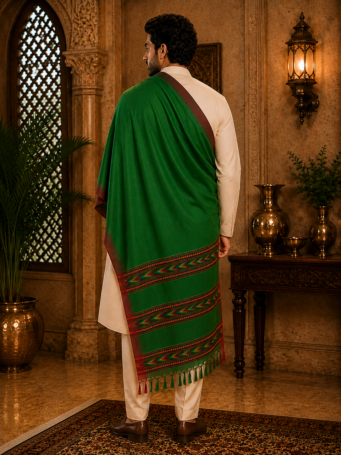 Weavers Villa Men's Woolen Shawl