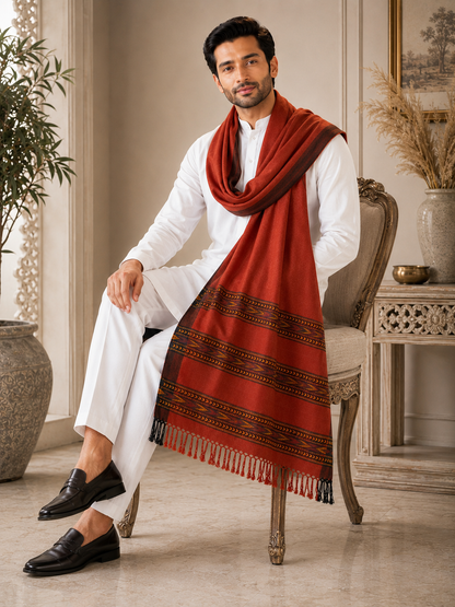 Weavers Villa Men's Woolen Shawl