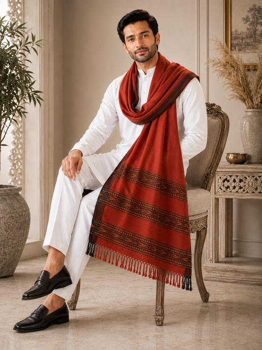 Weavers Villa Men's Woolen Shawl