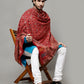Men's Kalamkari Design Woven Acro Wool Blend Gents Shawl