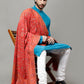 Men's Kalamkari Design Woven Acro Wool Blend Gents Shawl