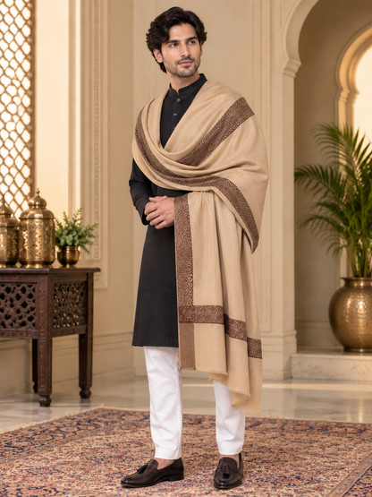 Men's Woven Border Woollen Lohi