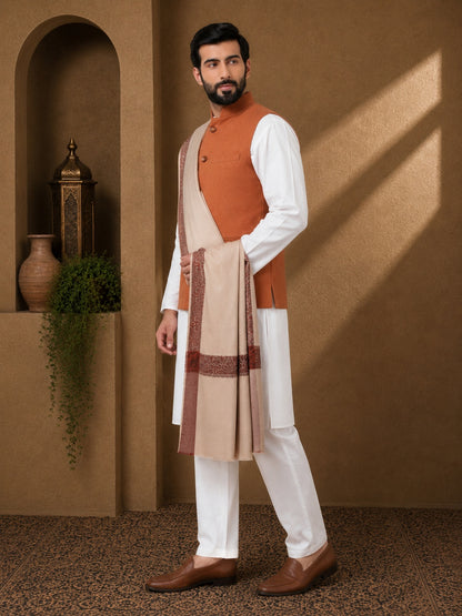 Men's Woven Border Woollen Lohi