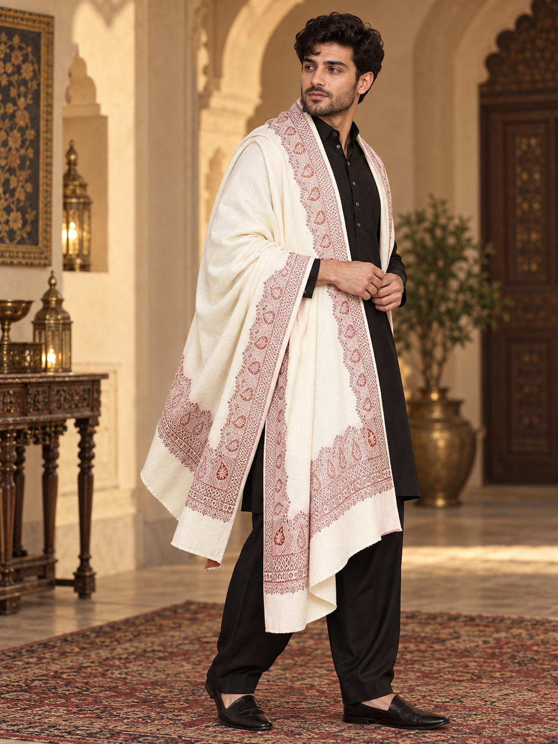 Weavers Villa Men's Woolen Lohi/Shawl,  112cm x 225cm