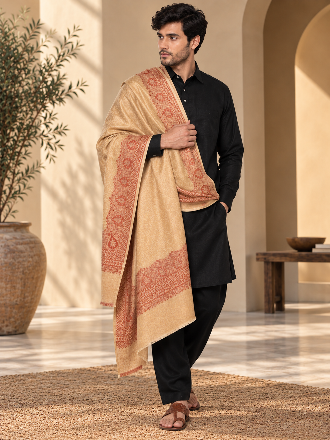 Weavers Villa Men's Woolen Lohi/Shawl,  112cm x 225cm
