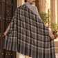 Weavers Villa MS-CHECKS-BLACK men's shawl styled on a premium model in a royal setting, view 3.