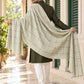 Weavers Villa MS-CHECKS-PISTA men's shawl styled on a premium model in a royal setting, view 3.