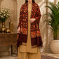 Weavers Villa Designer Acrylic Kashmiri Shawl Embroidery Stole, 70cm x 200cm