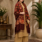 Weavers Villa Designer Acrylic Kashmiri Shawl Embroidery Stole, 70cm x 200cm