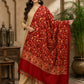 Weavers Villa Designer Acrylic Kashmiri Shawl Embroidery Stole, 70cm x 200cm