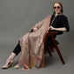 Women White Woven Shawl