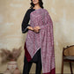Weavers Villa Women's Viscose Stole – Soft Lightweight Paisley Jaal Design Stole Shawl Wrap Dupatta Scarf for All Seasons, 70cm x 200cm