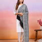 Weavers Villa Women's Viscose Stole – Soft Lightweight Self Design Stole Shawl Wrap Dupatta Scarf for All Seasons, Sun Protection, 70cm x 200cm