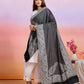 Weavers Villa Women's Viscose Stole – Soft Lightweight Intricate Border Design Stole Shawl Wrap Dupatta Scarf for All Seasons, Sun Protection for girls, 70cm x 200cm