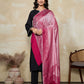 Weavers Villa Women's Viscose Stole – Soft Lightweight Intricate Border Design Stole Shawl Wrap Dupatta Scarf for All Seasons, Sun Protection for girls, 70cm x 200cm