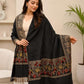 Women Jacquard Pashmina Feel Stole | Floral Border Design | Soft Winter Shawl with Tassels | College wear stoles, Travel wrap for Girls/Ladies