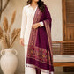 Women Jacquard Pashmina Feel Stole | Floral Border Design | Soft Winter Shawl with Tassels | College wear stoles, Travel wrap for Girls/Ladies