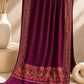 Women Jacquard Pashmina Feel Stole | Floral Border Design | Soft Winter Shawl with Tassels | College wear stoles, Travel wrap for Girls/Ladies