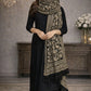 Women Jacquard Pashmina Feel Stole | Floral Border Design | Soft Winter Shawl with Tassels | College wear stoles, Travel wrap for Girls/Ladies