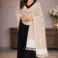 Women Jacquard Pashmina Feel Stole | Floral Border Design | Soft Winter Shawl with Tassels | College wear stoles, Travel wrap for Girls/Ladies