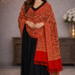 Women Jacquard Pashmina Feel Stole | Floral Border Design | Soft Winter Shawl with Tassels | College wear stoles, Travel wrap for Girls/Ladies
