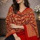 Women Jacquard Pashmina Feel Stole | Floral Border Design | Soft Winter Shawl with Tassels | College wear stoles, Travel wrap for Girls/Ladies