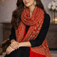 Women Jacquard Pashmina Feel Stole | Floral Border Design | Soft Winter Shawl with Tassels | College wear stoles, Travel wrap for Girls/Ladies