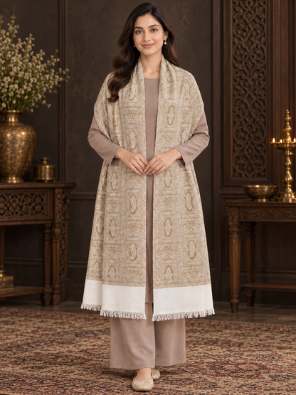 Weavers Villa Women Paisley Woven Stole Soft & Cozy, Lightweight Warmth, Versatile Festive Styling, Reversible Shawl, Viscose Shawl