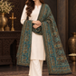 Weavers Villa Ornate Paisley Woven Stole with Elegant Border For Women Soft & Cozy, Lightweight Warmth, Versatile Festive Styling, Reversible Shawl, Viscose Shawl