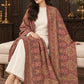 Weavers Villa Ornate Paisley Woven Stole with Elegant Border For Women Soft & Cozy, Lightweight Warmth, Versatile Festive Styling, Reversible Shawl, Viscose Shawl