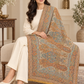 Weavers Villa Ornate Paisley Woven Stole with Elegant Border For Women Soft & Cozy, Lightweight Warmth, Versatile Festive Styling, Reversible Shawl, Viscose Shawl