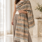 Weavers Villa Abstract Striped Woven Shawl with Fringe Finish For Women Soft Textured Feel, Lightweight Comfort , Easy Layering, Versatile Everyday Styling