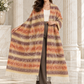 Weavers Villa Abstract Striped Woven Shawl with Fringe Finish For Women Soft Textured Feel, Lightweight Comfort , Easy Layering, Versatile Everyday Styling