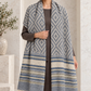 Weavers Villa Geometric Diamond Woven Shawl with Striped Border and Fringe For Women Soft Textured Feel, Lightweight Comfort , Easy Layering, Versatile Everyday Styling