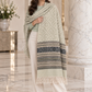 Weavers Villa Geometric Diamond Woven Shawl with Striped Border and Fringe For Women Soft Textured Feel, Lightweight Comfort , Easy Layering, Versatile Everyday Styling