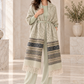 Weavers Villa Geometric Diamond Woven Shawl with Striped Border and Fringe For Women Soft Textured Feel, Lightweight Comfort , Easy Layering, Versatile Everyday Styling