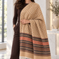 Weavers Villa Geometric Diamond Woven Shawl with Striped Border and Fringe For Women Soft Textured Feel, Lightweight Comfort , Easy Layering, Versatile Everyday Styling