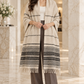 Weavers Villa Minimal Striped Woven Shawl with Fringe Finish For Women Soft Textured Feel, Lightweight Comfort , Easy Layering, Versatile Everyday Styling