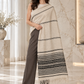 Weavers Villa Minimal Striped Woven Shawl with Fringe Finish For Women Soft Textured Feel, Lightweight Comfort , Easy Layering, Versatile Everyday Styling