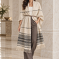 Weavers Villa Minimal Striped Woven Shawl with Fringe Finish For Women Soft Textured Feel, Lightweight Comfort , Easy Layering, Versatile Everyday Styling