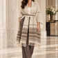 Weavers Villa Minimal Striped Woven Shawl with Fringe Finish For Women Soft Textured Feel, Lightweight Comfort , Easy Layering, Versatile Everyday Styling