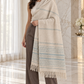 Weavers Villa Minimal Striped Woven Shawl with Fringe Finish For Women Soft Textured Feel, Lightweight Comfort , Easy Layering, Versatile Everyday Styling