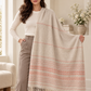 Weavers Villa Minimal Striped Woven Shawl with Fringe Finish For Women Soft Textured Feel, Lightweight Comfort , Easy Layering, Versatile Everyday Styling