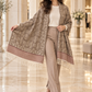 Elegant Woven Shawl with Floral Border and Fringe Finish For Women Soft Textured Feel, Lightweight Comfort , Easy Layering, Versatile Everyday Styling