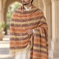 Weavers Villa Abstract Striped Woven Stoles with Fringe Finish For Men Soft Textured Feel, Lightweight Comfort , Easy Layering, Versatile Everyday Styling